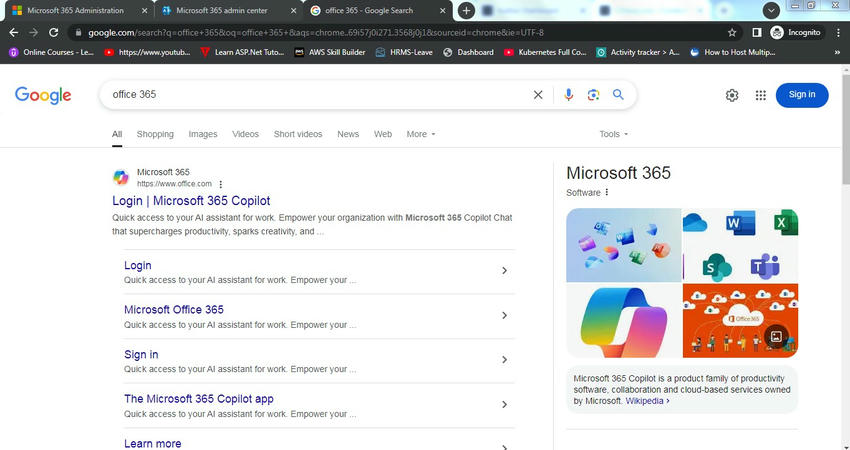 Microsoft's website